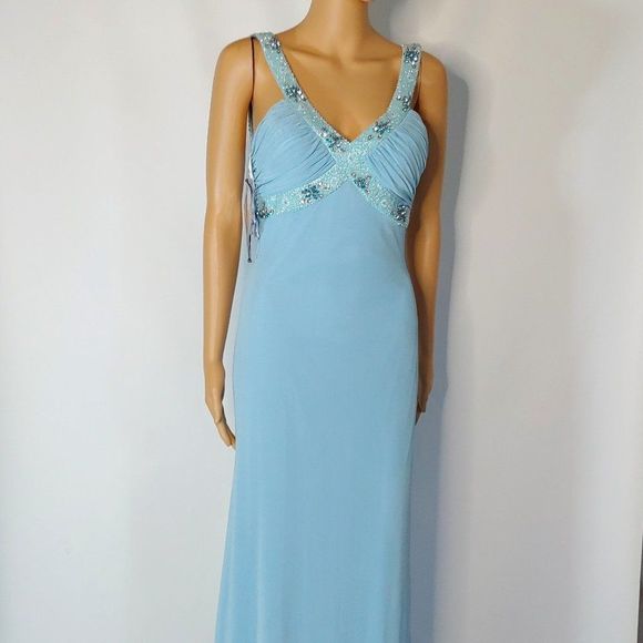 NWT Beautiful Formal Gown by Jovani in Light Blue - Picture 1 of 6